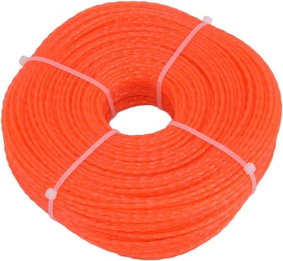 2.4mm Orange Trimmer Line 120M Long Nylon Wire - Lawn Mower Accessories for Husqvarna, Ryobi, and Other Household Lawn Mowers .