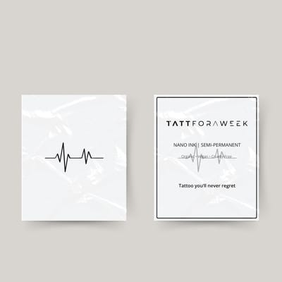 Tijdelijke tattoo hartslag | Neptattoo volwassenen | Tijdelijke tattoo voor volwassenen | Temporary tattoo | Plaktattoos voor volwassenen | Neptattoos | Probeer zorgeloos een tattoo | tattforaweek