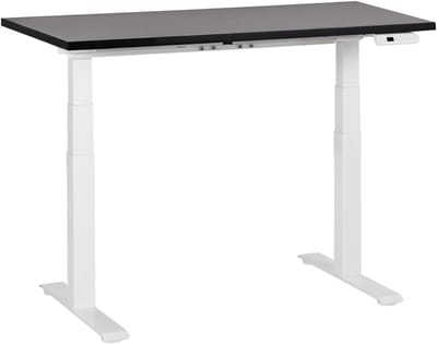 DESTINES - Elektrisch verstelbaar bureau - Zwart/Wit - Spaanplaat