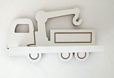 Moliland - Kinderen Półka Ciężarówka HDS - MDF - Scandivische Stijl - Wit