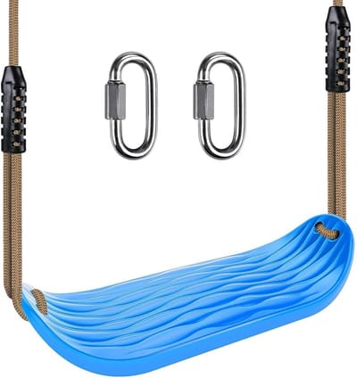 Schommelbank - Buitenschommel - Tuinplezier - Verstelbaar Touw - 44.5 x 16 cm - Blauw