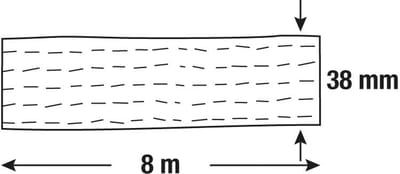 Sjorband 8 m x 38 mm - 3000 kg maximale belastbaarheid - Polyester ladingbeveiliging met spanratel