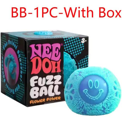 Needoh Fuzz Ball Kwallen Squishy Blind Box Serie Verschillende Kleuren Schattige Kwallen Vorm Stressverlichting Ontspanning Leuk Speelgoed Cadeau black