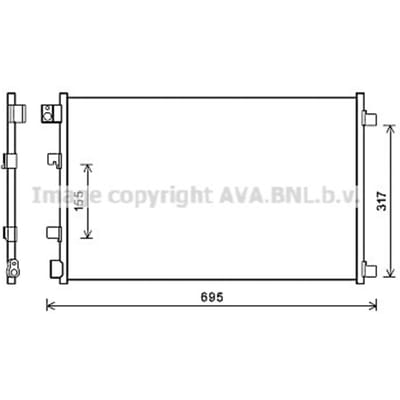 Condensator, airconditioning AVA COOLING DNA5406 AVA