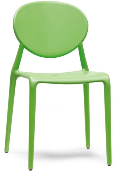 Kantinestoel of tuinstoel Italiaans design Ivoor
