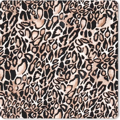 Muismat 20x20 cm - Mousepad Panterprint - Vlekken - Zwart - Muismatten