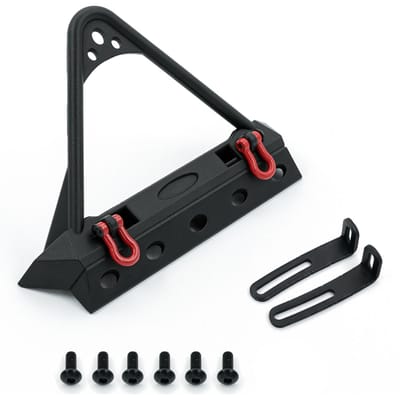 Pare-chocs avant en alliage d'aluminium Compatible avec 1/10 TRX4 Axial SCX10 90046 SCX10 III AXI03007 AXI03003 noir