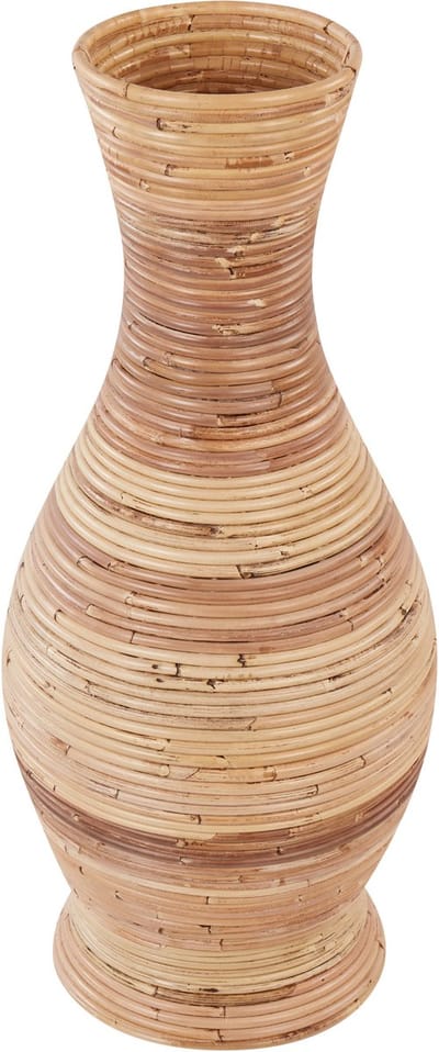 TRINISA - Decoratieve vaas - Natuurlijk - Rotan