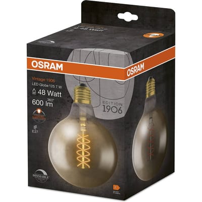 OSRAM HOMELIGHTING 4058075761674 LED-lamp Energielabel F (A - G) E27 Globe 7 W = 48 W Warmwit (Ø x h) 124 mm x 124 mm Dimbaar 1 stuk(s)