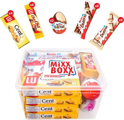 LU & Kinder maandpakket vol chocolade en koek - Cent Wafers, Cha Cha, Kinder Surprise, Bueno - 874g