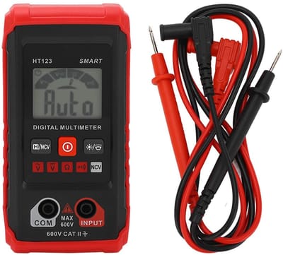 Vyzio - Digitale Multimeter & Spanningsmeter - Contactloze Spanningstester - Handheld Spanningszoeker met LCD & Verlichting - Inclusief Batterij-indicator - AMPTRON