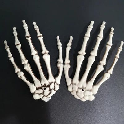 1 Paar Halloween Decoratie Requisieten Halloween Decoratie Realistische Levensgrote Skelethanden Plastic Menselijke Hand Bot Plastic Handen 15.5X10cm