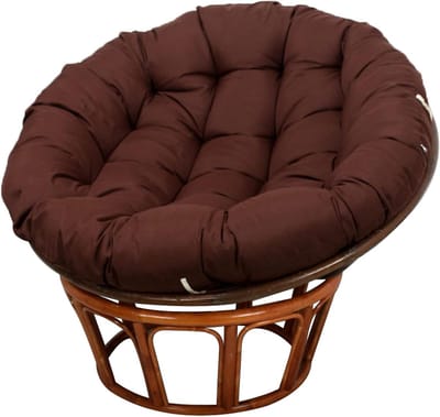 Ronde Stoelkussens - Hangmat Zitkussen - Zitcomfort Vergroten - Extra Dik Ontwerp - 130x130 cm - Bruin