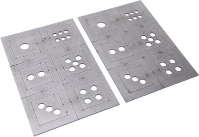 Lasoefenplaten Set - Las Oefenmateriaal - Vaardigheden Verbeteren - Precisie Gesneden - 20 x 14 x 1 cm - Metaal