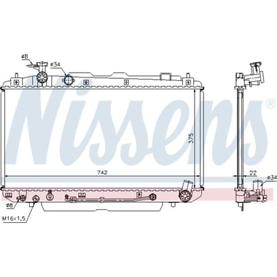 Radiator, motorkoeling NISSENS 64644A