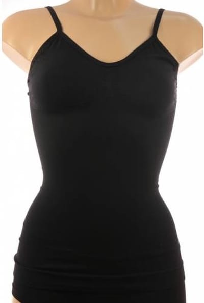 J&C correctie hemd smal bandje 6409 - Shapewear hemd - Corrigerend singlet - Zwart / XXL/3XL