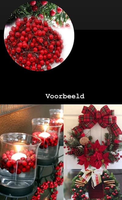 Akyol - kerstversiering - rode bessen - kerst takken - 45 stuks - Rood - versiering - bessenstruik - feestdagen - decoratie - kerstversiering - kerst decoratie - tafel decoratie kerst - kerst - kransversiering