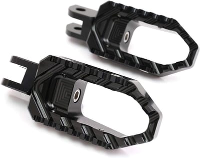 Motorfiets Voetsteun - Motor Accessoire - Comfortabel Rijden - Verstelbare Extensie - 87 mm Lengte - Zwart