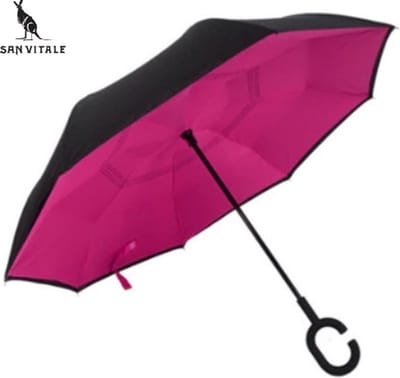 San Vitale® - Unieke reversible Windproof Paraplu - Paraplu opvouwbaar - Paraplu's - Fuchsia/Paars