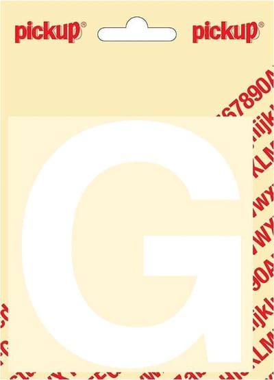 Pickup plakletter Helvetica 100 mm - wit G