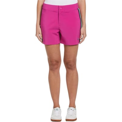 Original Penguin Dames Zijkant Stripe Skort (Fuchsia Roze)