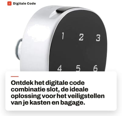 Dailygoods - Digitale Code Combinatie Slot - Veiligheidslock voor Kast - Duurzaam en Sterk - Geschikt voor Diverse Dikte - Eenvoudig en Compact