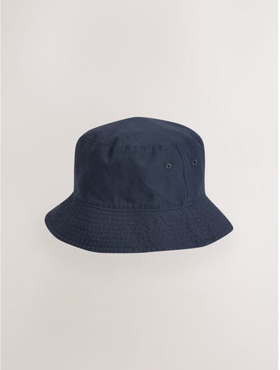 Next - Jongens - Katoenen canvas vissershoedje - Blauw