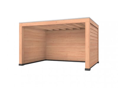 Douglas overkapping, 400 x 300, met achterwand en twee zijwanden, Westwood Robuust