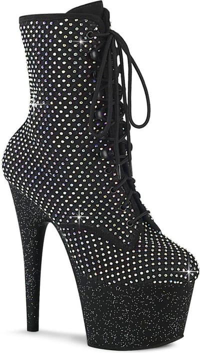 Pleaser - ADORE-1020RM Plateau Laarzen, Paaldans schoenen - US 5 - 35 Shoes - Zwart