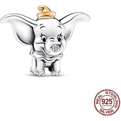 Echt Zilver Dumbo Op De Vlucht Prinses Charms Kralen Fit Pand Armband Doe-Het-Zelf Sieraden Maken Cadeau Voor Vrouwen white