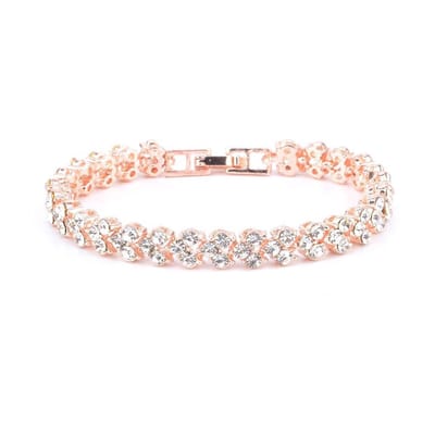 Jomide Armband Romeins Style Crystal - Rosékleurig
