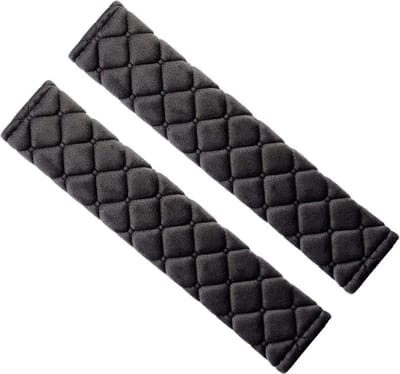 WiseGoods Premium Gordelhoezen Voor Auto - Gordelbeschermer - Gordelhoes Autostoel - Accessoires Autos - Gordel Zwart - 2stk