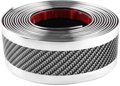 Dailygoods- Bumperbescherming Schokbestendig - Universele Bumperbescherming - Koolstofvezel Drempelstrip - PVC - Waterdicht - 3 m