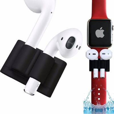 Geschikt voor AirPods horlogebandhouder - Zwart | geschikt voor Apple Airpod-accessoireshouder voor oefeningen | Beveilig veilig uw AirPods op uw polsband