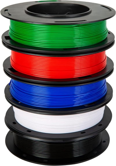 PLA 175mm filament voor 3D-printers - 1,25 kg netto gewicht - zwart wit rood blauw groen - hoge kwaliteit