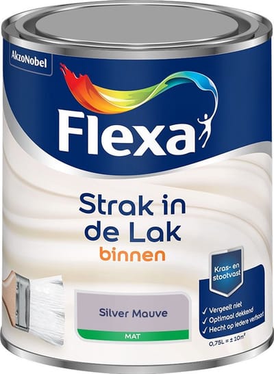 Flexa - Strak In De Lak Binnenlak Mat - Silver Mauve - Mengverf - 750 Ml