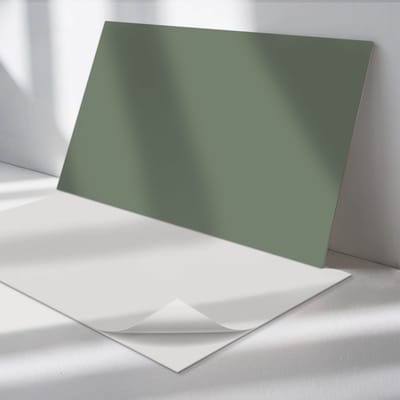 Wallfluent Vinyl Wandpaneel - Olijfkleur Zelfklevende Wandbekleding - 100 cm x 50 cm - Groente Vinyl Wandpaneel - 1 stuk - Rechthoekig Wandbekleding Vinyl - Patroon Wandpaneel - Wandpaneel PVC - Wandpaneel Keuken en Badkamer