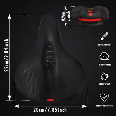 Comfortabel Gel Fietszadel Extra Breed Waterdicht voor Mountainbikes en Racefietsen