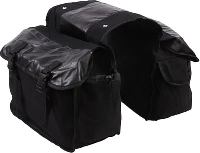 KZQ Verbeterde Canvas Fietstas voor Bagagedrager Achter – Multifunctionele Opbergtas voor MTB, Lange Toertochten en Boodschappen – Stevig en Weerbestendig (Zwart)