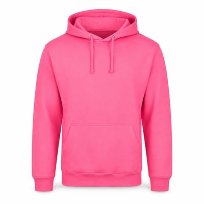 Hoodie Heren – Trui met Capuchon – Casual Sweater – 80% Katoen – Felroze - 3XL