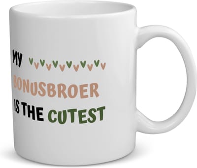 Akyol - my bonusbroer is the cutest koffiemok - theemok - Broer - schattige bonusbroer - verjaardagscadeau - verjaardag - cadeau - cadeautje voor broer - broer artikelen - kado - geschenk - gift - 350 ML inhoud