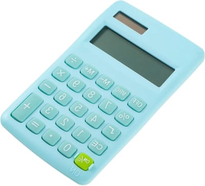 Rekenmachine Set - Zakrekenmachine Basisrekenmachine - Dagelijks Gebruik - Zonne- en Batterijvoeding - 12 x 7 cm - Blauw