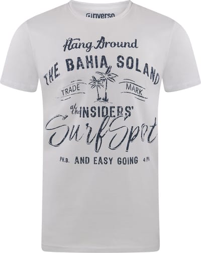 riverso Heren T-Shirt RIVLeon regular fit Wit S Ronde Hals Volwassenen - gemaakt van 100% katoen
