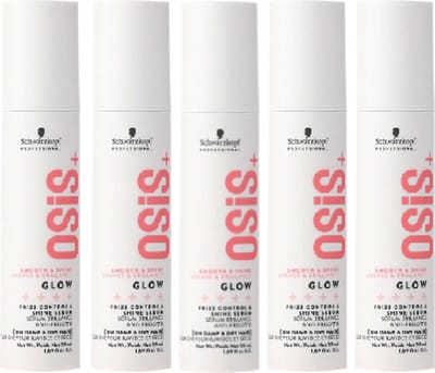 Schwarzkopf Professional OSiS+ Glow Shine Anti-Frizz Serum - voordeelverpakking - 5 x 50ml