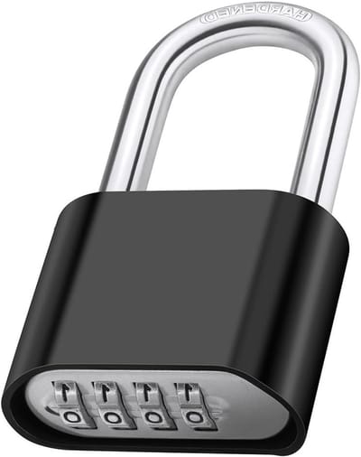 Robuuste 4-cijferige combinatiehangslot voor buitengebruik, ideaal voor gym, school, hek, garage en opslagruimte