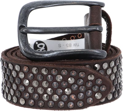 b.belt Leren Riem Zoe Black Leather Belt W105 Dark Brown Bruine