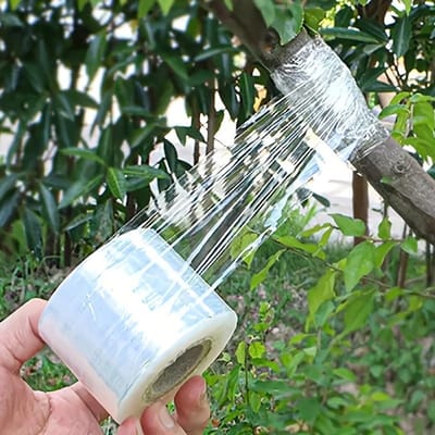 Sterk hechtende enttape voor fruitbomen, rol van 705,38 ft - Rekbare en zelfklevende folie voor plantenbescherming en omwikkeling 3cm gray