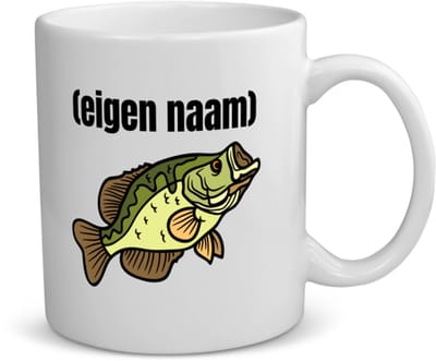 Akyol - vis met eigen naam koffiemok - theemok - Vis - vissen liefhebbers - iemand die houdt van vissen - verjaardag - cadeau - kado - 350 ML inhoud