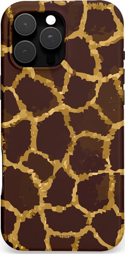 Casetastic Hoesje Geschikt voor Apple iPhone 16 Pro Max Magsafe - Stijlvolle Beschermende Duo-layer Case - Afrikaanse Giraffenprint