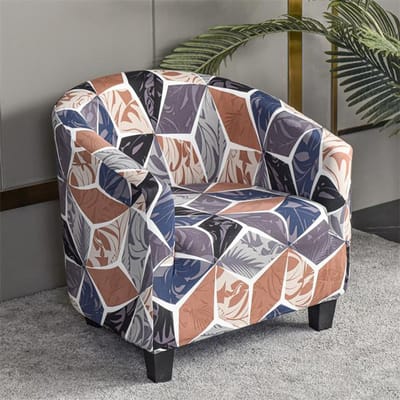 Geometrische Bankhoes Eenzits Bankhoes Voor Woonkamer Stretch Spandex Wasbare Fauteuilhoezen Meubelbeschermer
